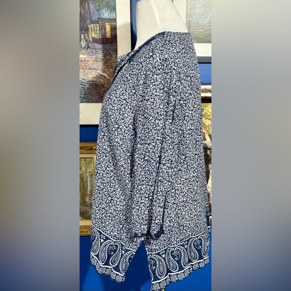 Anne Carson Black And White Patterned Blouse - image 7